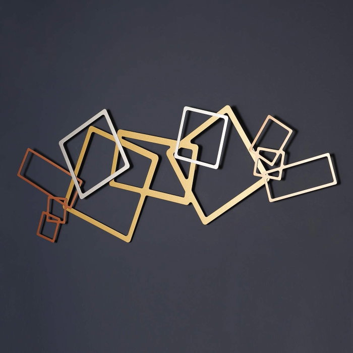 Wallity APT753LAGB Accesorio Decorativo de Pared de Metal en Oro, Plata y Cobre Wallity APT753LAGB Accesorio Decorativo de Pared de Metal en Oro, Plata y Cobre